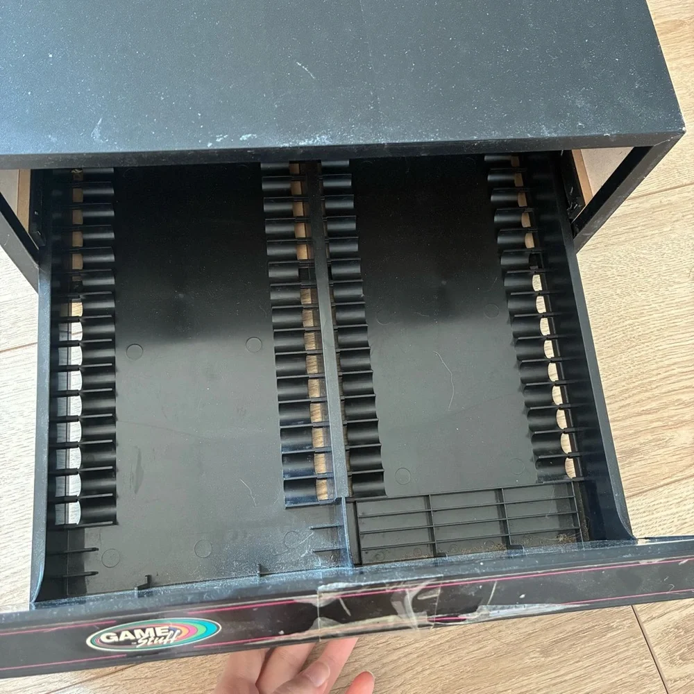 Vintage PlayStation Video Game Storage Cabinet Organizer Drawer